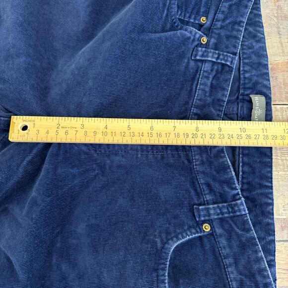 L.L. Bean Signature Corduroy Pants Women's 16 Petite Blue Straight Leg READ - Picture 6 of 10